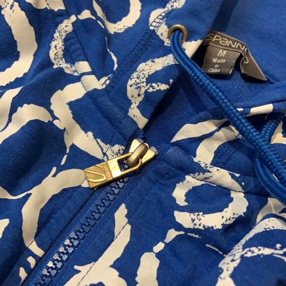 SPANNER blue and white sleeveless hoodie vest sweater - Picture 10 of 10